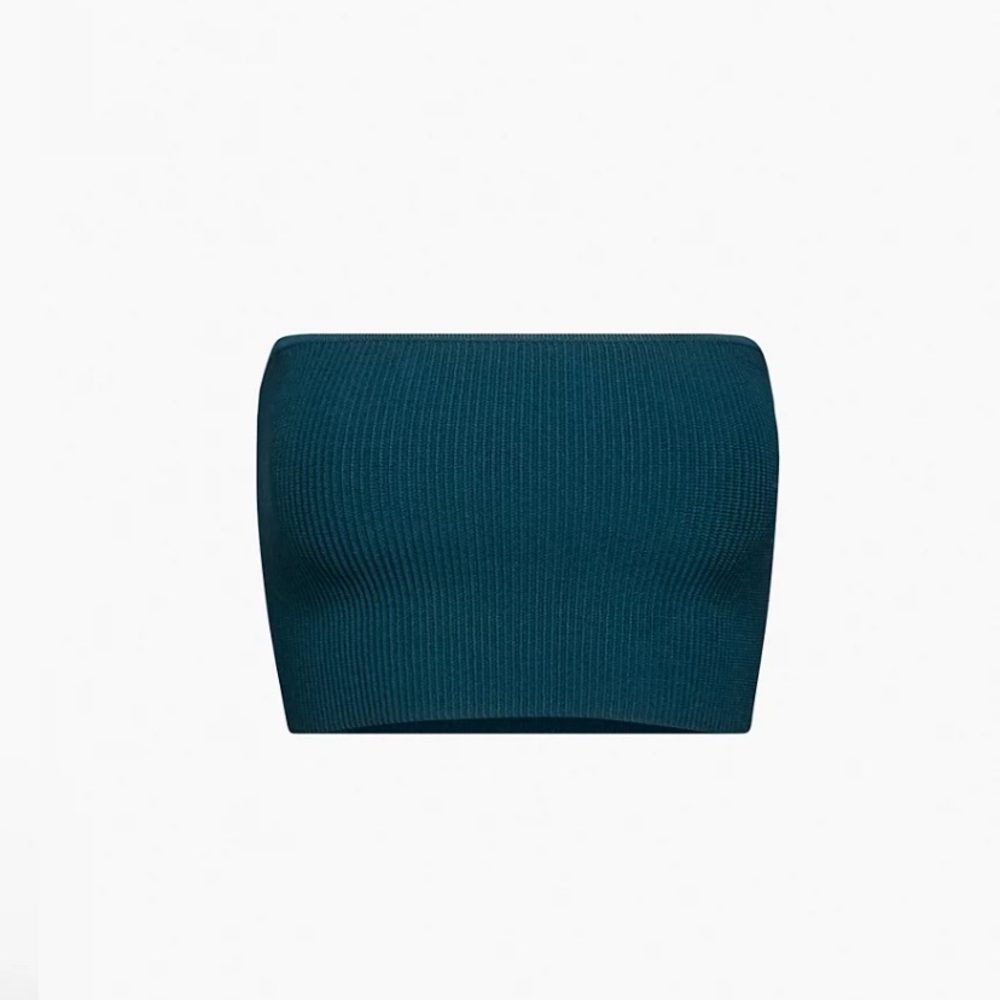 Aritzia Babaton Sculpt Knit Cropped Tube Top - Herbage Green - NWT